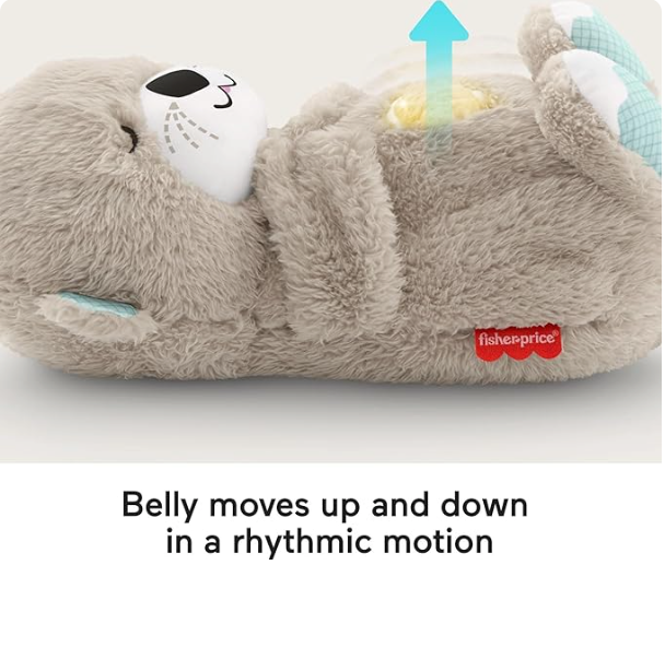 Baby Sound Machine Breathing Otter Portable Plush Baby Toy