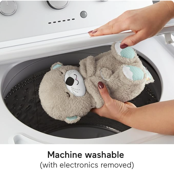 Baby Sound Machine Breathing Otter Portable Plush Baby Toy