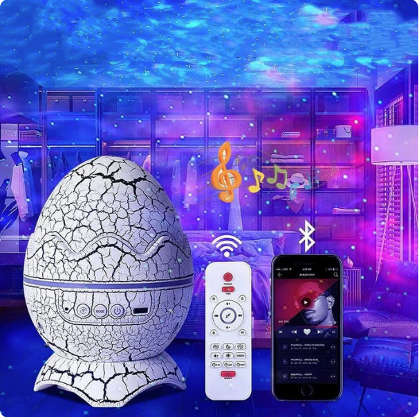 Dinosaur Egg Galaxy Star Projector Night Light