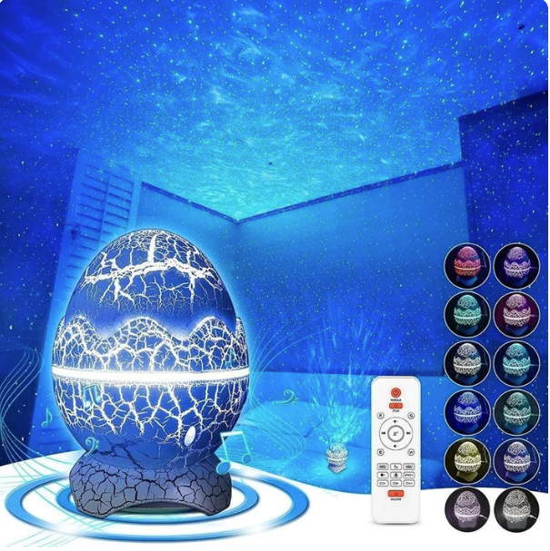 Dinosaur Egg Galaxy Star Projector Night Light