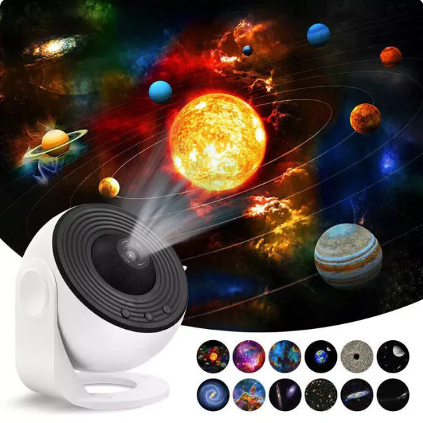 13-in-1 Rotating Galaxy Star Projector Lamp