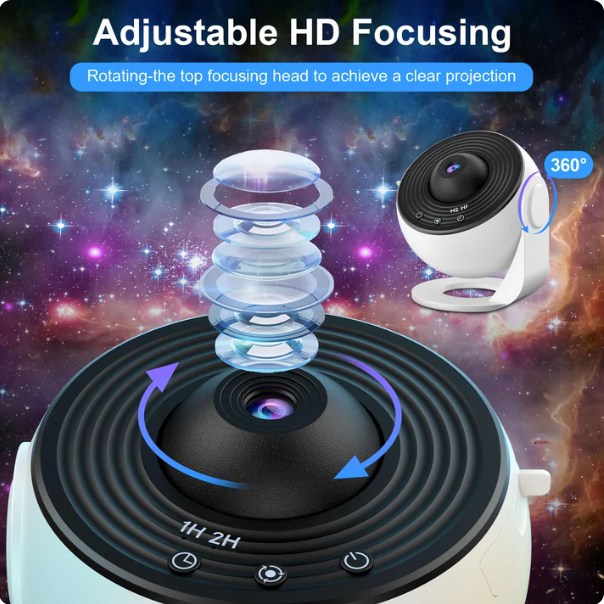 13-in-1 Rotating Galaxy Star Projector Lamp