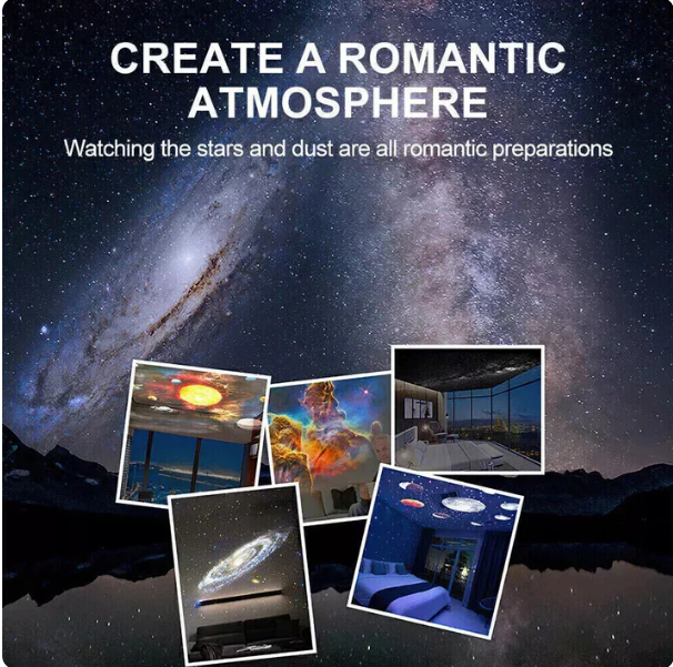 13-in-1 Rotating Galaxy Star Projector Lamp
