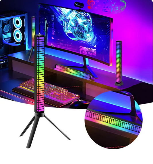32-Bit RGB Sound Activated LED Light Bar for Room