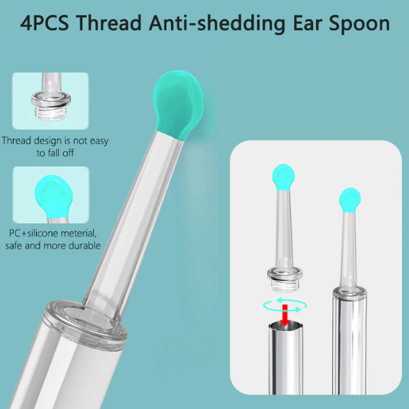 Ear Wax Cleaner Kit with HD WiFi Camera – Reusable Otoscope Tool