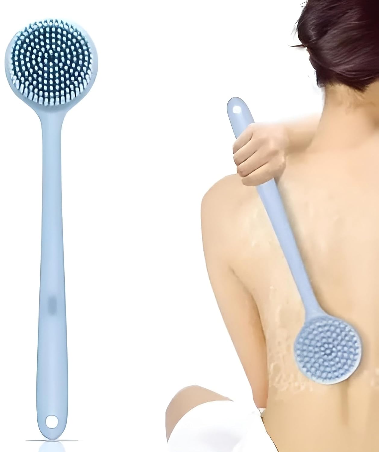 Long Handle Silicone Bath Body Brush Scrubber
