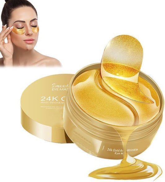 24K Gold Under Eye Patches – Pack of 60 Hydrogel Eye Masks