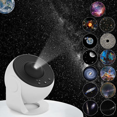 13-in-1 Rotating Galaxy Star Projector Lamp
