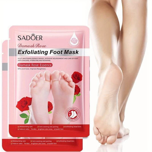 Peeling & Exfoliating Foot Mask for Baby Soft Feet Hydrates Feet Peeling Mask (Rose), 1 Count