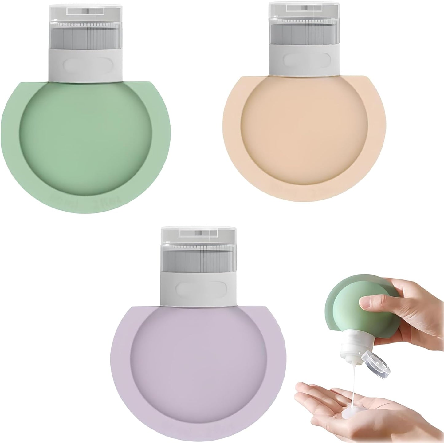 60ml Silicone Travel Bottles Set – Leakproof & TSA Approved