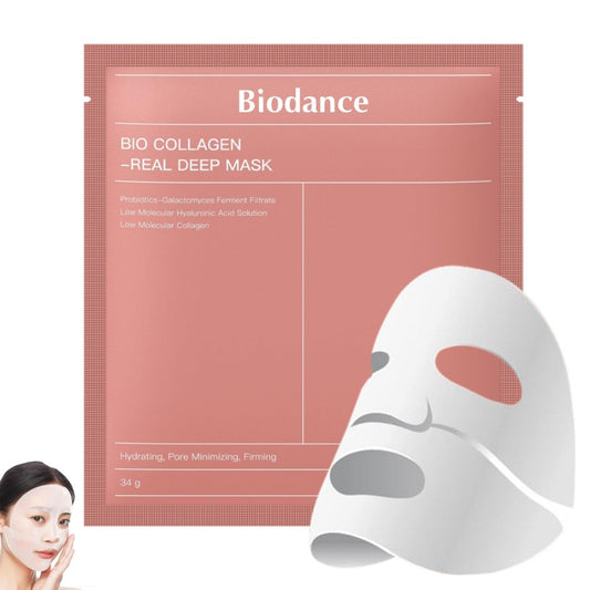 Bio-Collagen Face Mask Korean Glass Skin Deep Hydrating Pack of 1, 34g