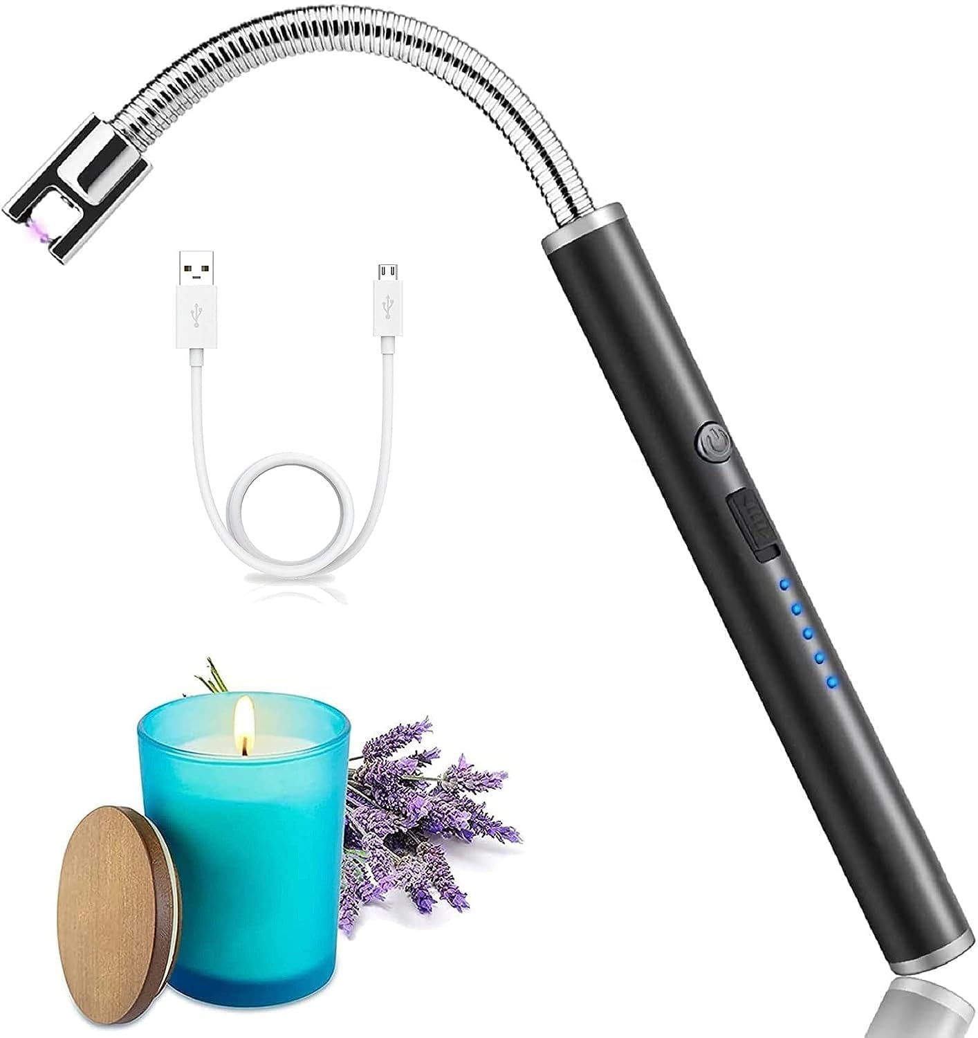 Rechargeable Electric Arc Lighter with Flexible Neck