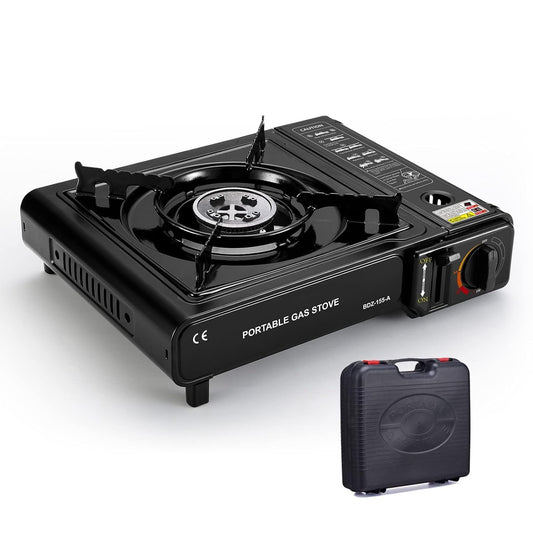 Portable Dual-Fuel Camping Stove with Carry Case