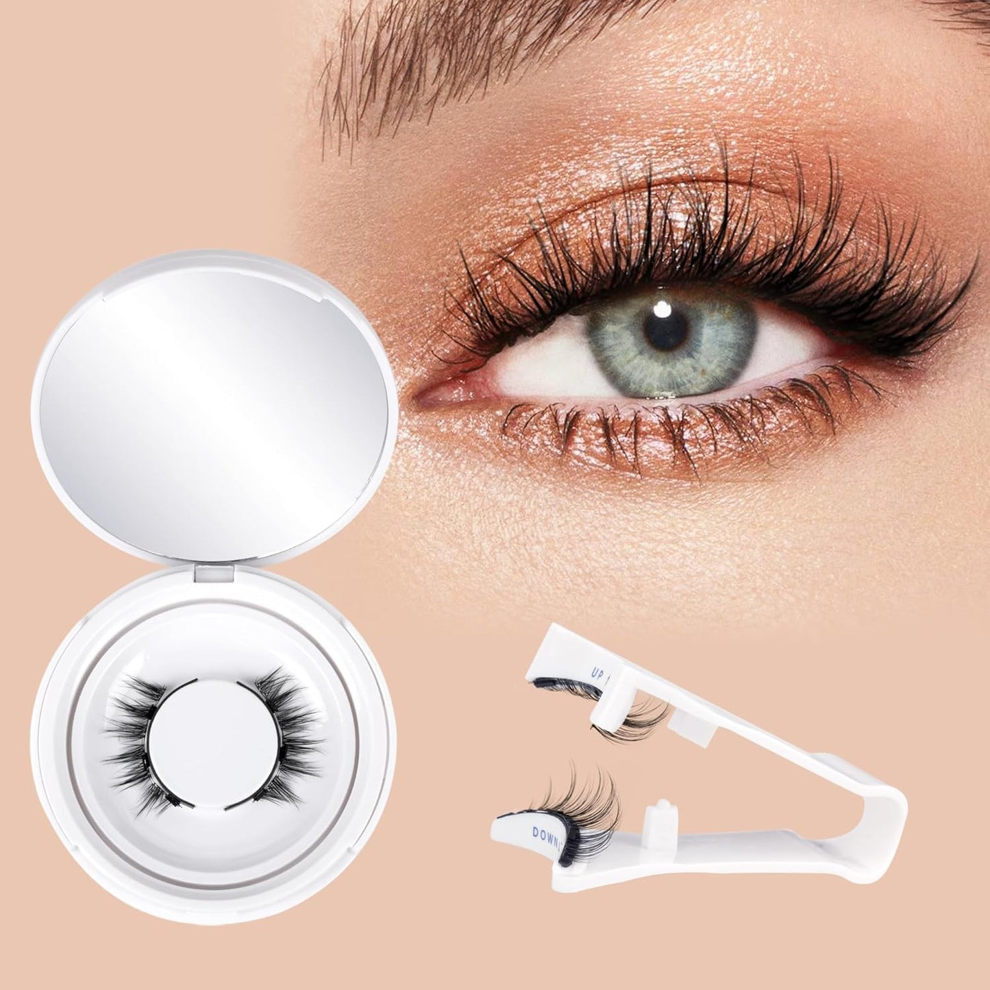 Magnetic Eyelashes without Eyeliner Natural Reusable Magnetic Lashes Kit with Applicator