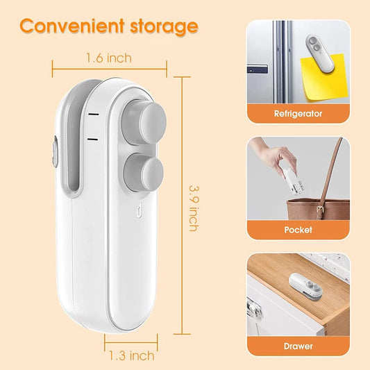 2-in-1 USB Mini Bag Sealer with Cutter
