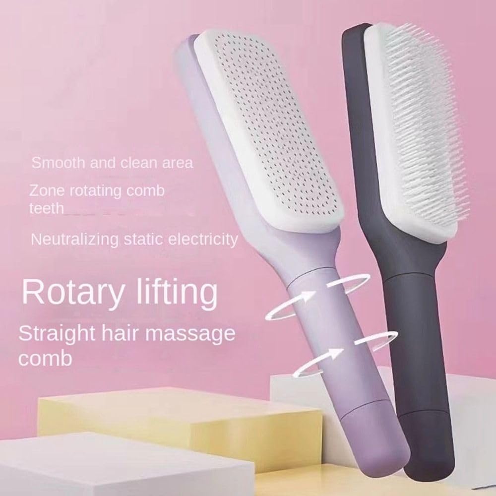 4-in-1 Self-Cleaning Scalp Massage Hair Brush