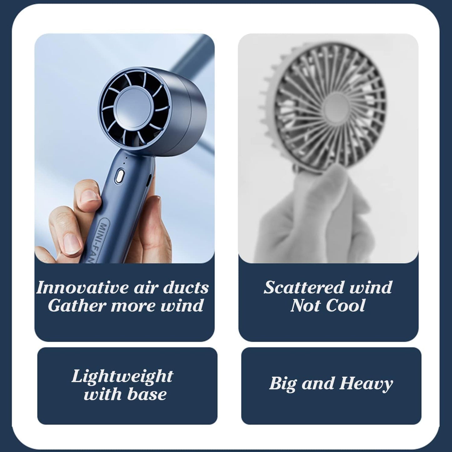3-Speed USB Turbo Fan with Phone Stand