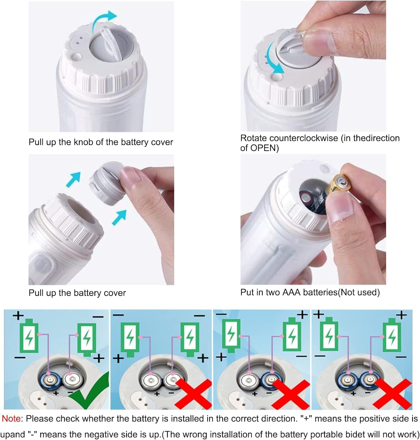 Portable Electric Travel Bidet Spray Bottle Shattaf