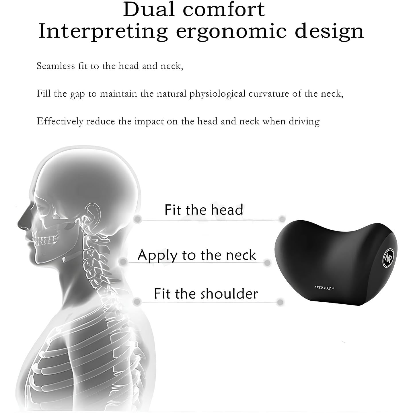 Memory Foam Car Neck Pillow – Adjustable & Breathable