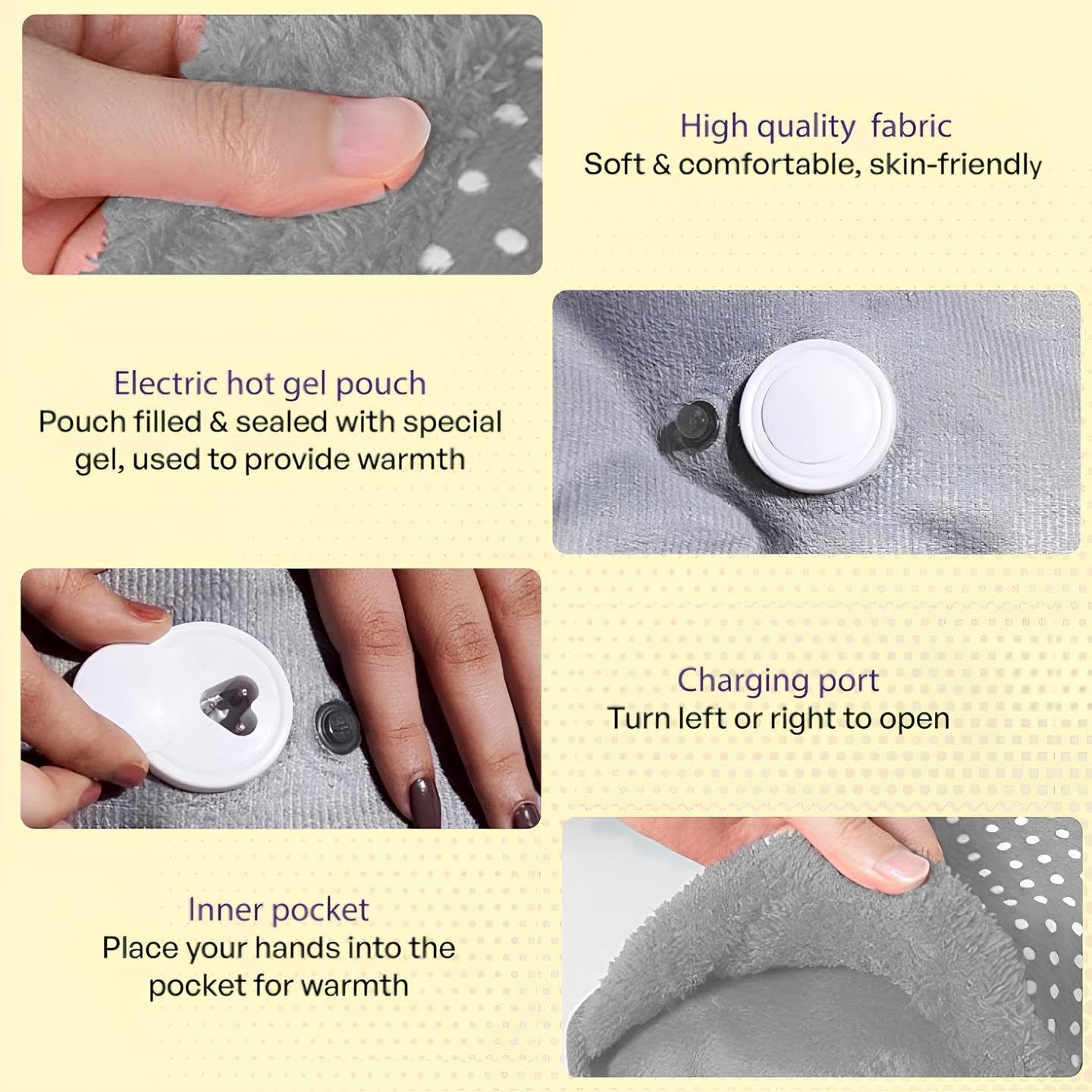 Electric Hot Water Bag with Hand Warmers