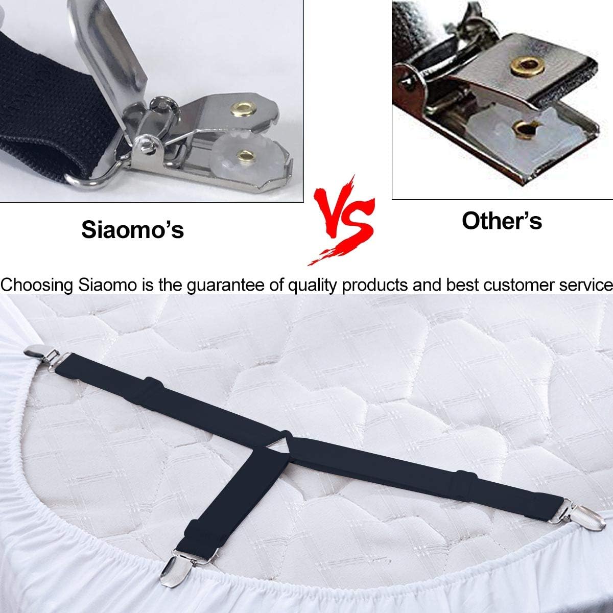 Adjustable Bed Sheet Corner Holders Clip Set