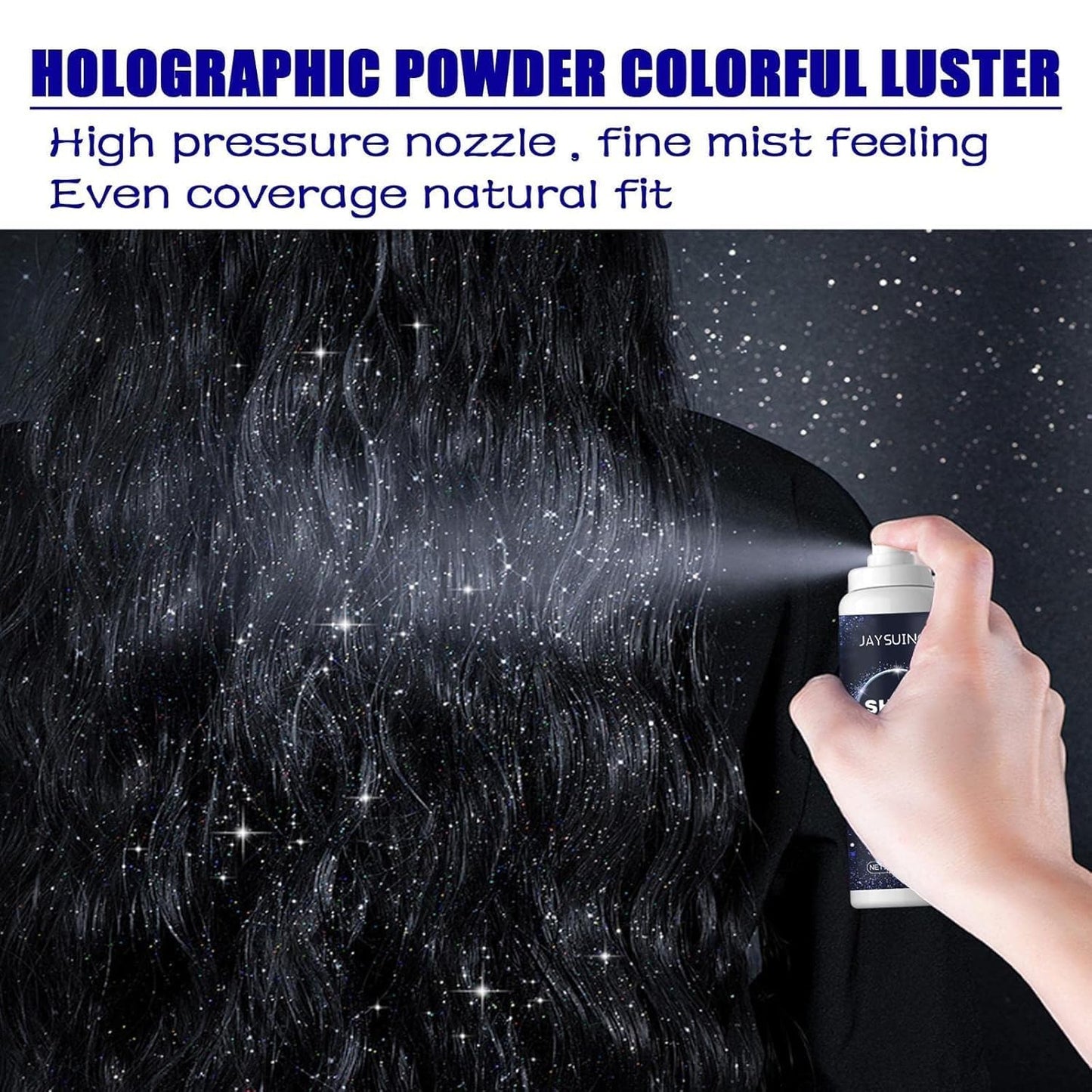 Professional Glitter Hair Spray, Glitter Spray For Body, Hair And Cloth 100ML, (Silver)