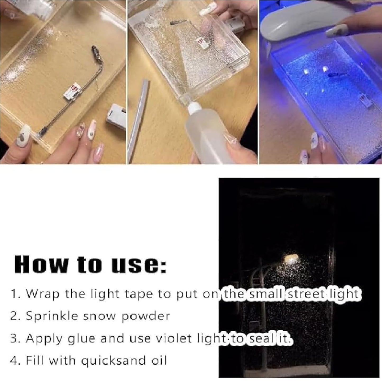 Snowflake Night Light Lamp for Winter Decor