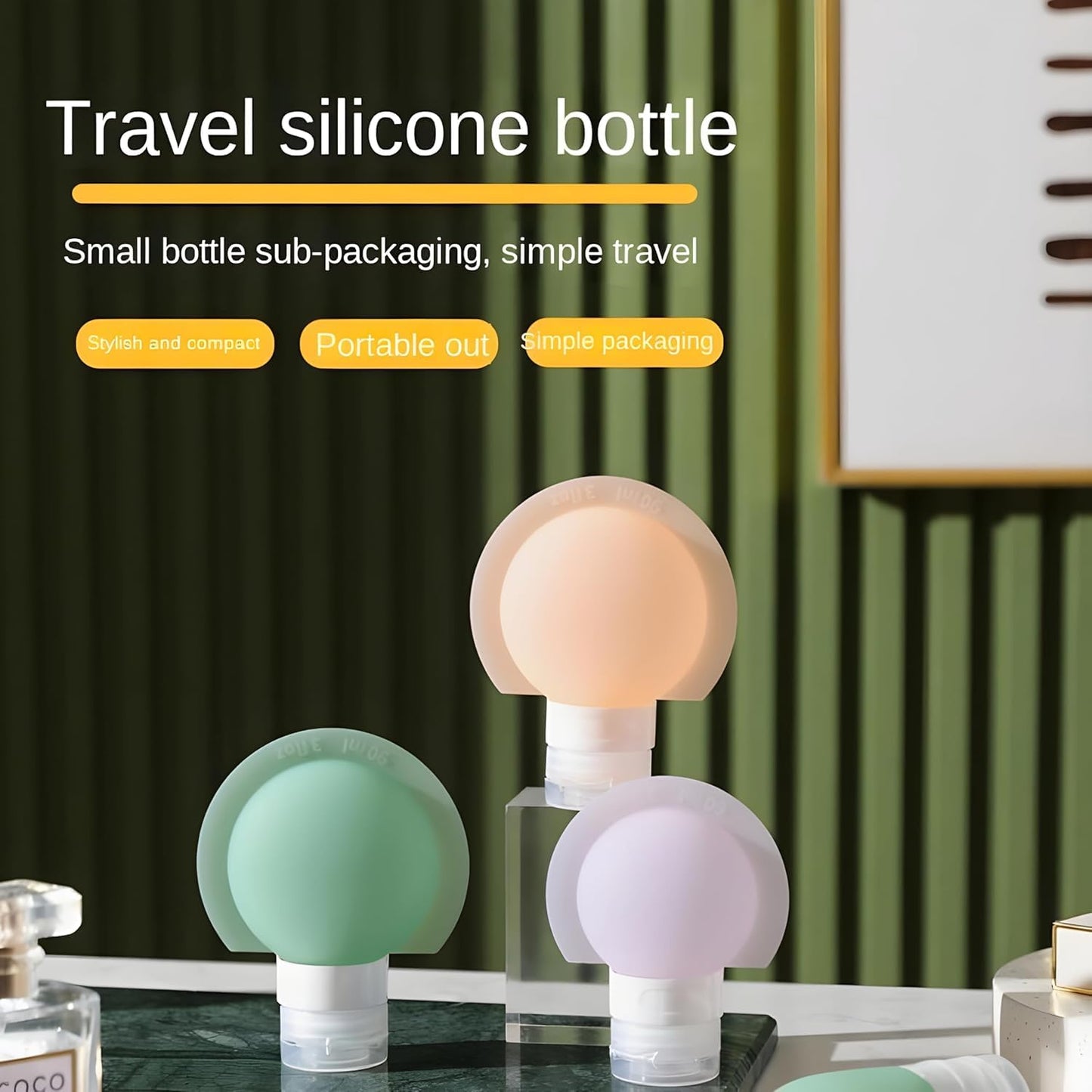 60ml Silicone Travel Bottles Set – Leakproof & TSA Approved