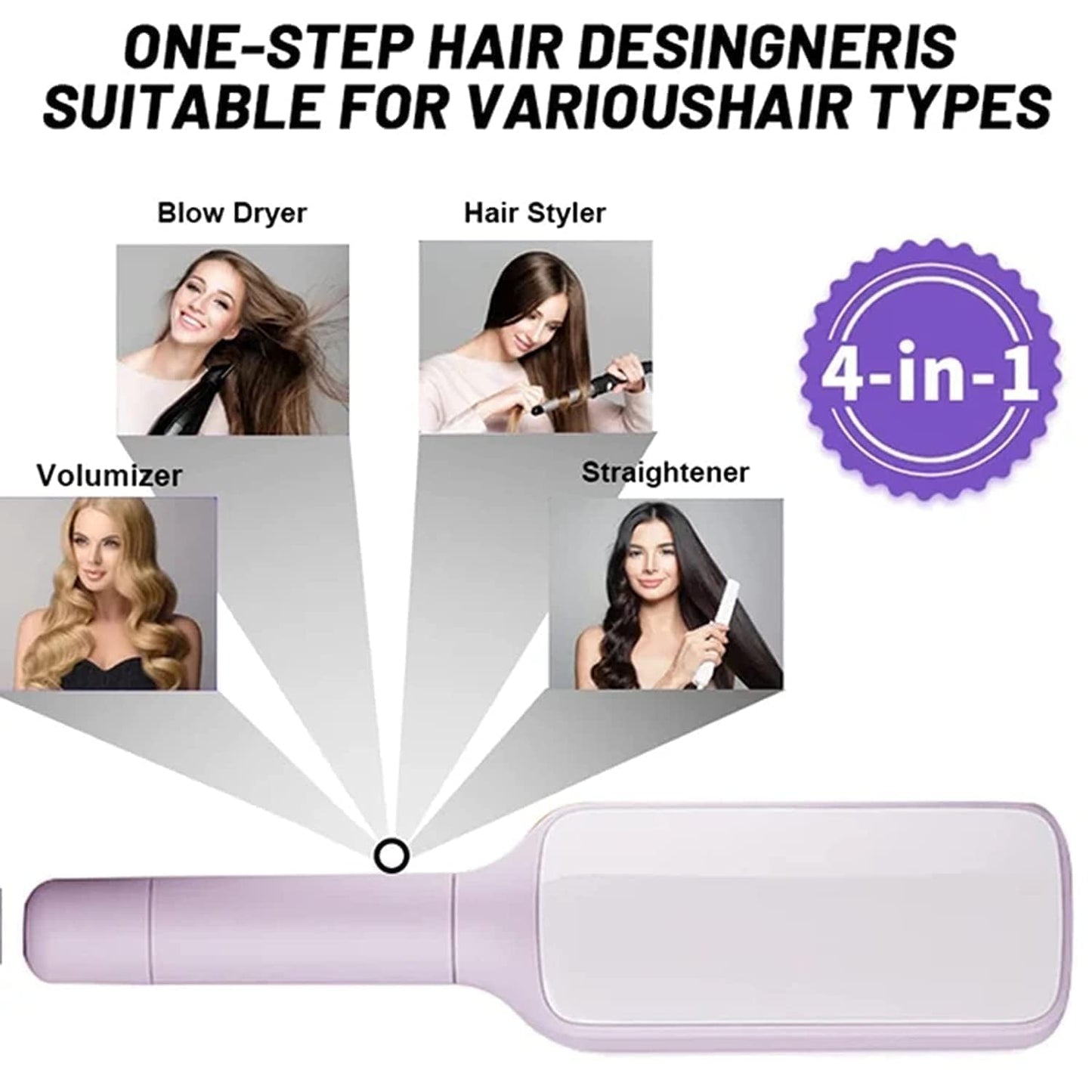 4-in-1 Self-Cleaning Scalp Massage Hair Brush