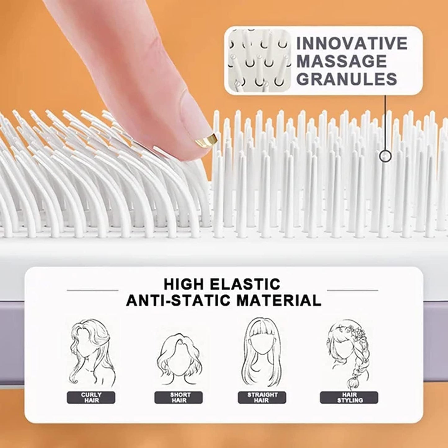4-in-1 Self-Cleaning Scalp Massage Hair Brush