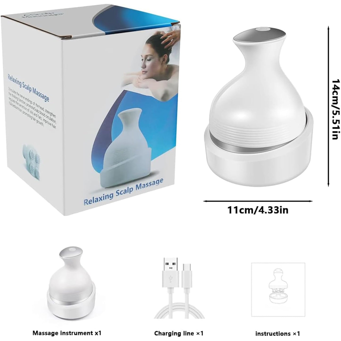 Rechargeable Electric Scalp & Body Pain Massager