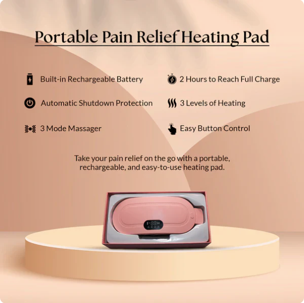Period Cramp Relief Massager with Heating Pad