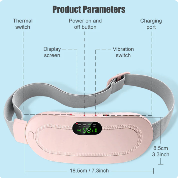 Period Cramp Relief Massager with Heating Pad