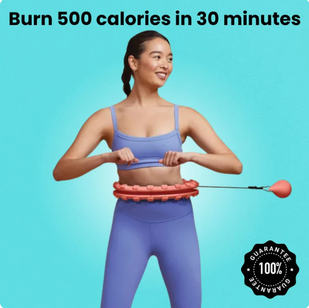 Adjustable Weighted Hula Hoop with Spinning Ball – Fitness Hoop