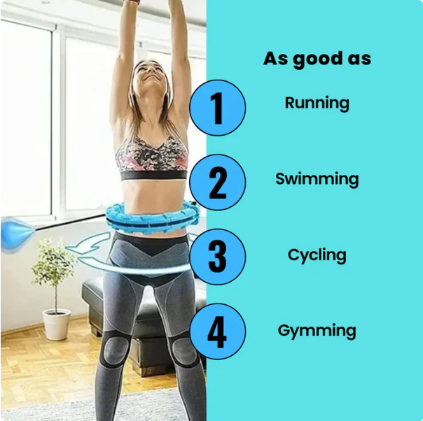 Adjustable Weighted Hula Hoop with Spinning Ball – Fitness Hoop