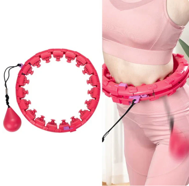 Adjustable Weighted Hula Hoop with Spinning Ball – Fitness Hoop