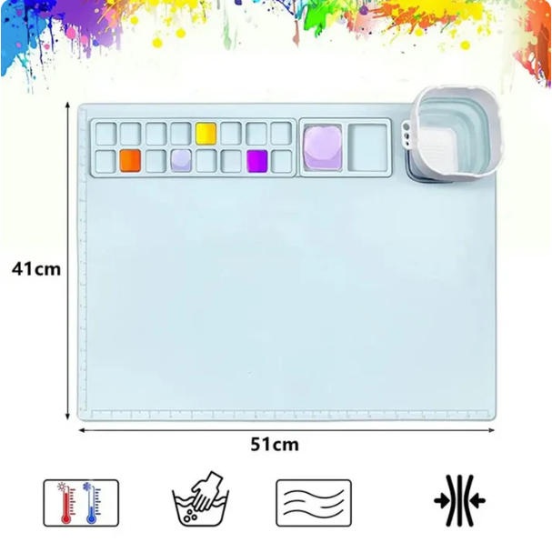 Silicone Craft Paint Mat – Non-Stick Art & DIY Sheet for Kids