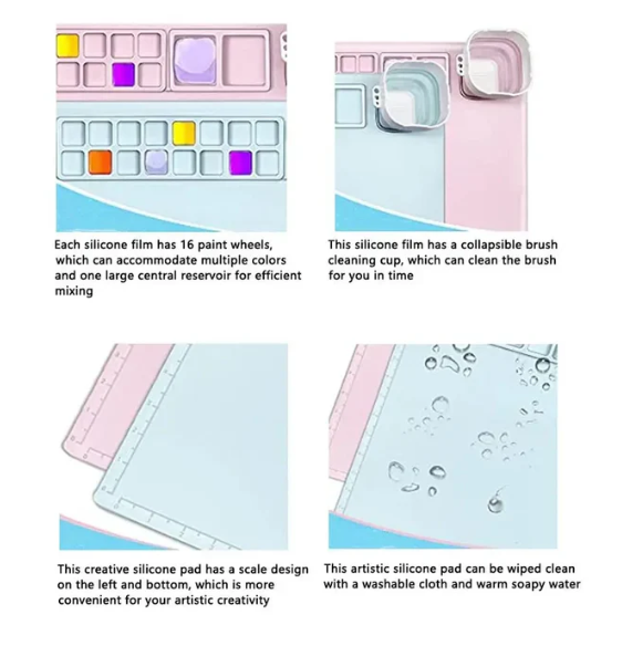 Silicone Craft Paint Mat – Non-Stick Art & DIY Sheet for Kids