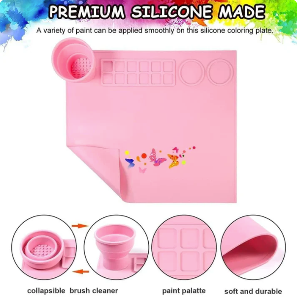 Silicone Craft Paint Mat – Non-Stick Art & DIY Sheet for Kids