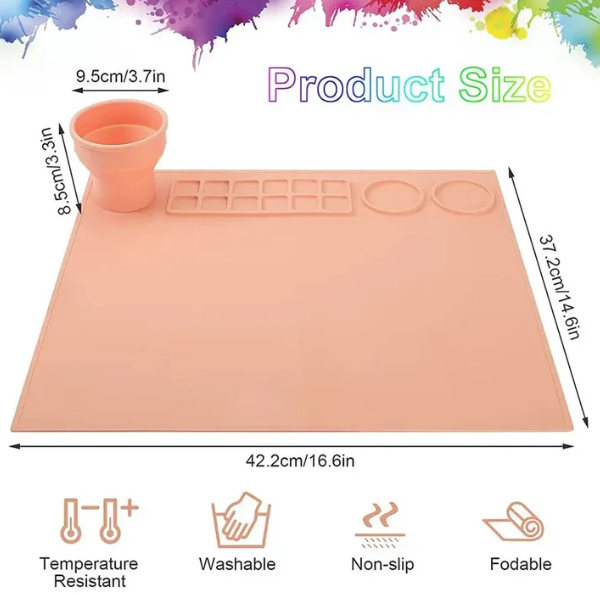 Silicone Craft Paint Mat – Non-Stick Art & DIY Sheet for Kids