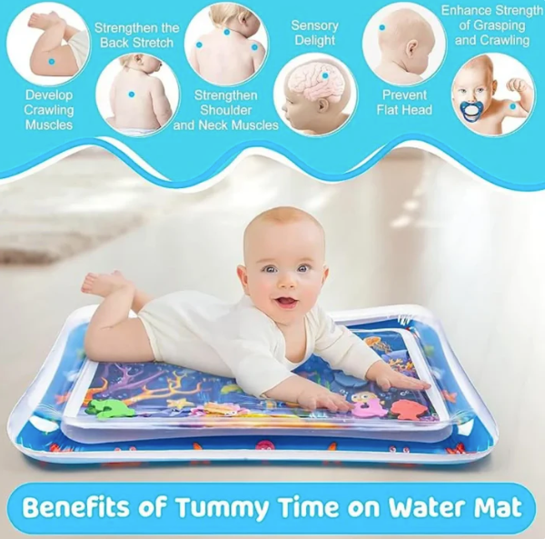Tummy Time Water Play Mat – Sensory Play for Babies