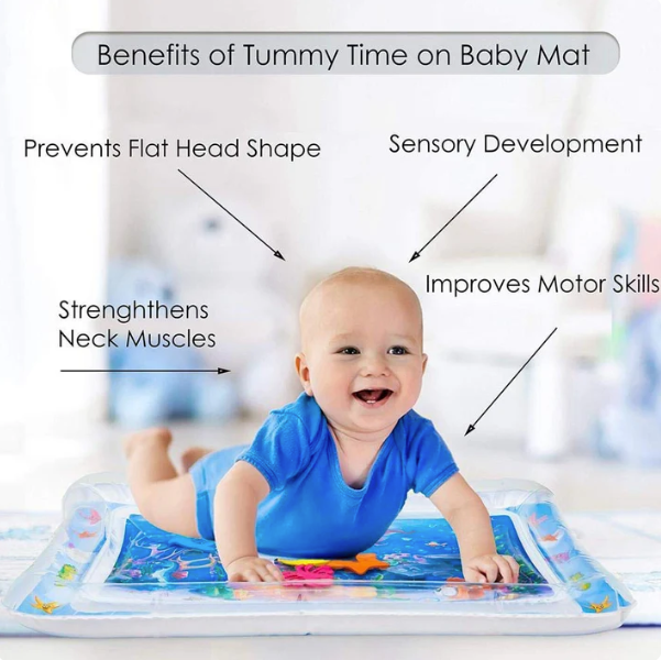 Tummy Time Water Play Mat – Sensory Play for Babies