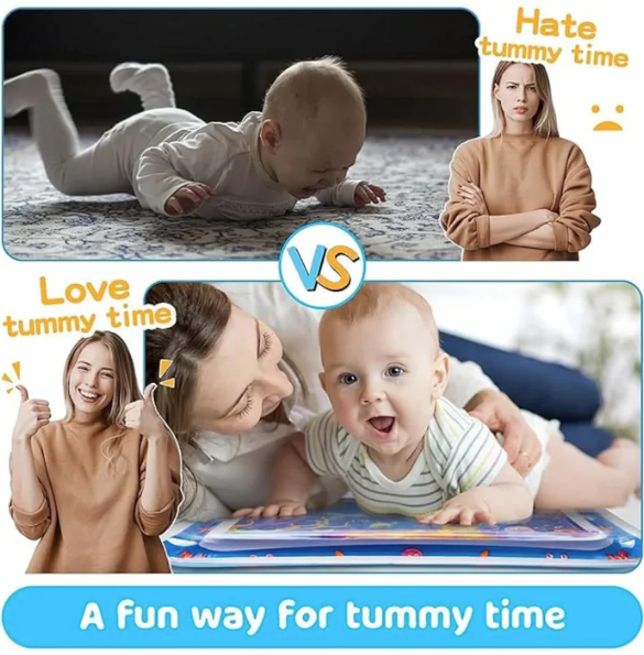 Tummy Time Water Play Mat – Sensory Play for Babies