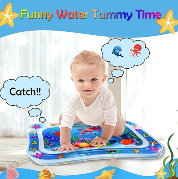 Tummy Time Water Play Mat – Sensory Play for Babies