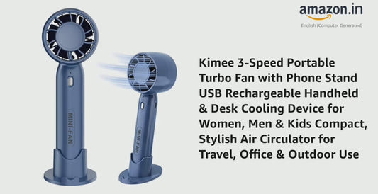 3-Speed USB Turbo Fan with Phone Stand